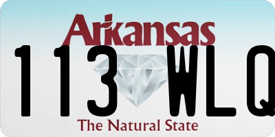 AR license plate 113WLQ