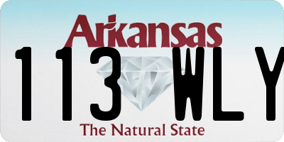 AR license plate 113WLY