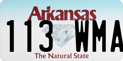 AR license plate 113WMA
