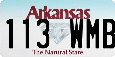 AR license plate 113WMB