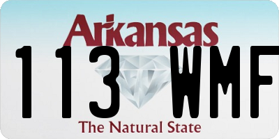 AR license plate 113WMF