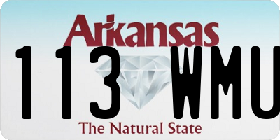 AR license plate 113WMU