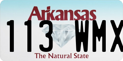 AR license plate 113WMX