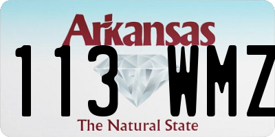 AR license plate 113WMZ