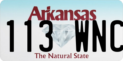 AR license plate 113WNC