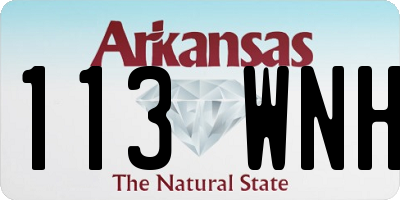AR license plate 113WNH