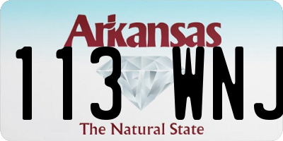 AR license plate 113WNJ