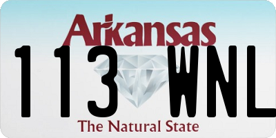 AR license plate 113WNL