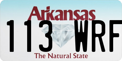 AR license plate 113WRF