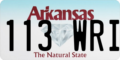 AR license plate 113WRI