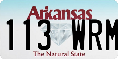 AR license plate 113WRM