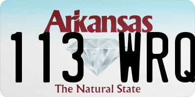 AR license plate 113WRQ