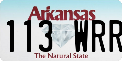AR license plate 113WRR