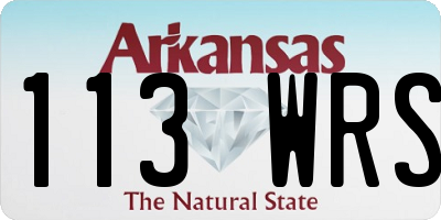 AR license plate 113WRS