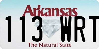 AR license plate 113WRT
