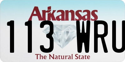 AR license plate 113WRU