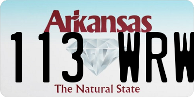 AR license plate 113WRW