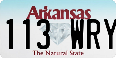 AR license plate 113WRY