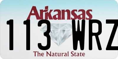 AR license plate 113WRZ
