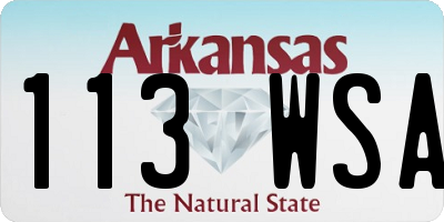 AR license plate 113WSA