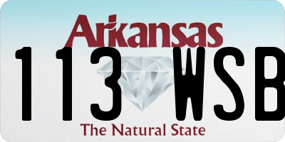 AR license plate 113WSB