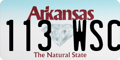 AR license plate 113WSC