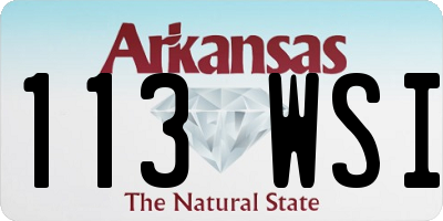 AR license plate 113WSI