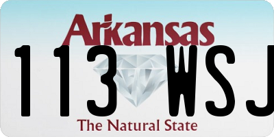 AR license plate 113WSJ