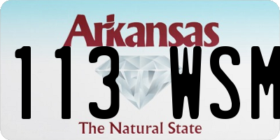 AR license plate 113WSM