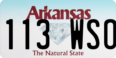 AR license plate 113WSO