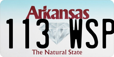 AR license plate 113WSP