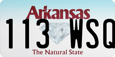 AR license plate 113WSQ