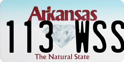 AR license plate 113WSS