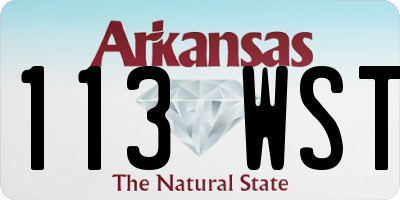 AR license plate 113WST
