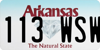 AR license plate 113WSW