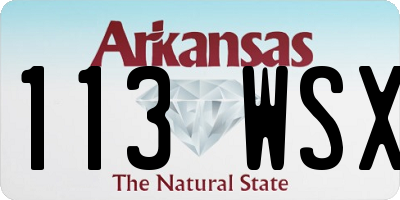 AR license plate 113WSX