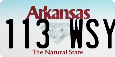 AR license plate 113WSY