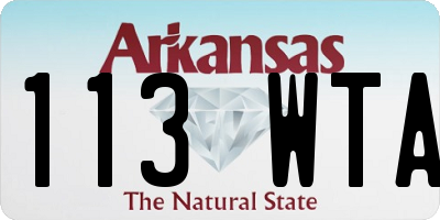AR license plate 113WTA