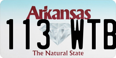 AR license plate 113WTB