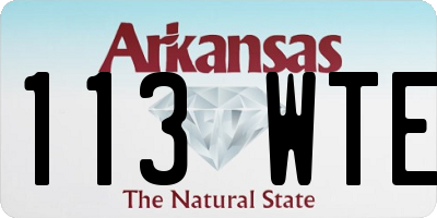 AR license plate 113WTE