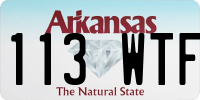 AR license plate 113WTF
