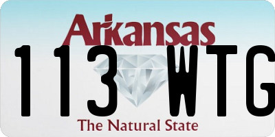 AR license plate 113WTG