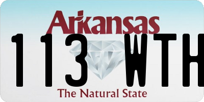 AR license plate 113WTH