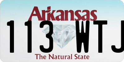 AR license plate 113WTJ