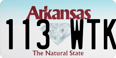 AR license plate 113WTK