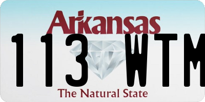 AR license plate 113WTM