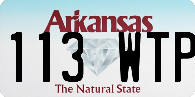 AR license plate 113WTP