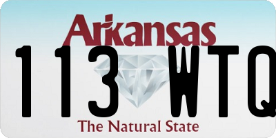 AR license plate 113WTQ