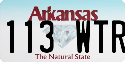 AR license plate 113WTR