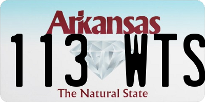 AR license plate 113WTS